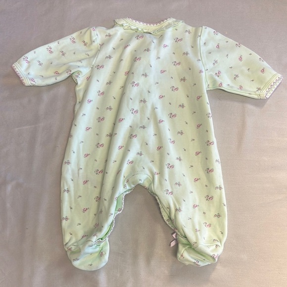 Little Me - Green Footies One Piece with Snap Closures - Picture 4 of 4